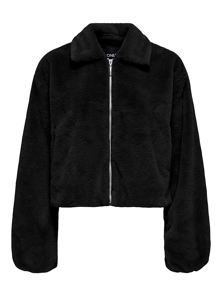 ONLY Kurtka "ONLDANA" w kolorze czarnym ze sztucznego futerka rozmiar: S