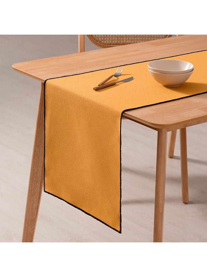 GAMUSI Bieżnik "Plain" w kolorze żółtym rozmiar: 45x150 cm