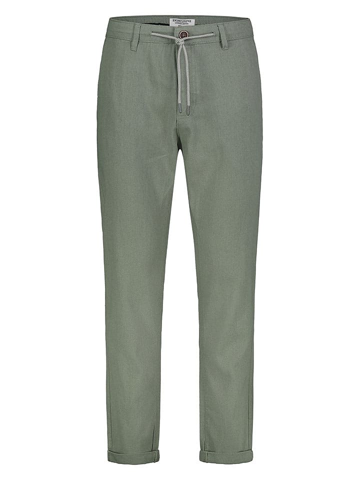 Eight2Nine Spodnie chino w kolorze zielonym rozmiar: W32