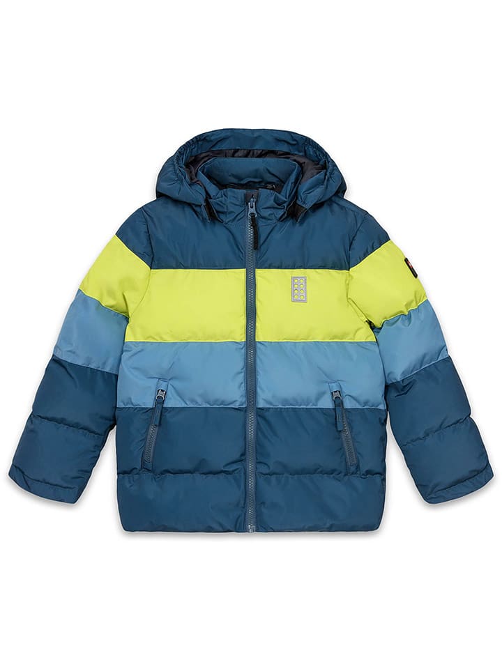 LEGO Kurtka zimowa "Jipe 705" w kolorze niebiesko-zielonym rozmiar: 164