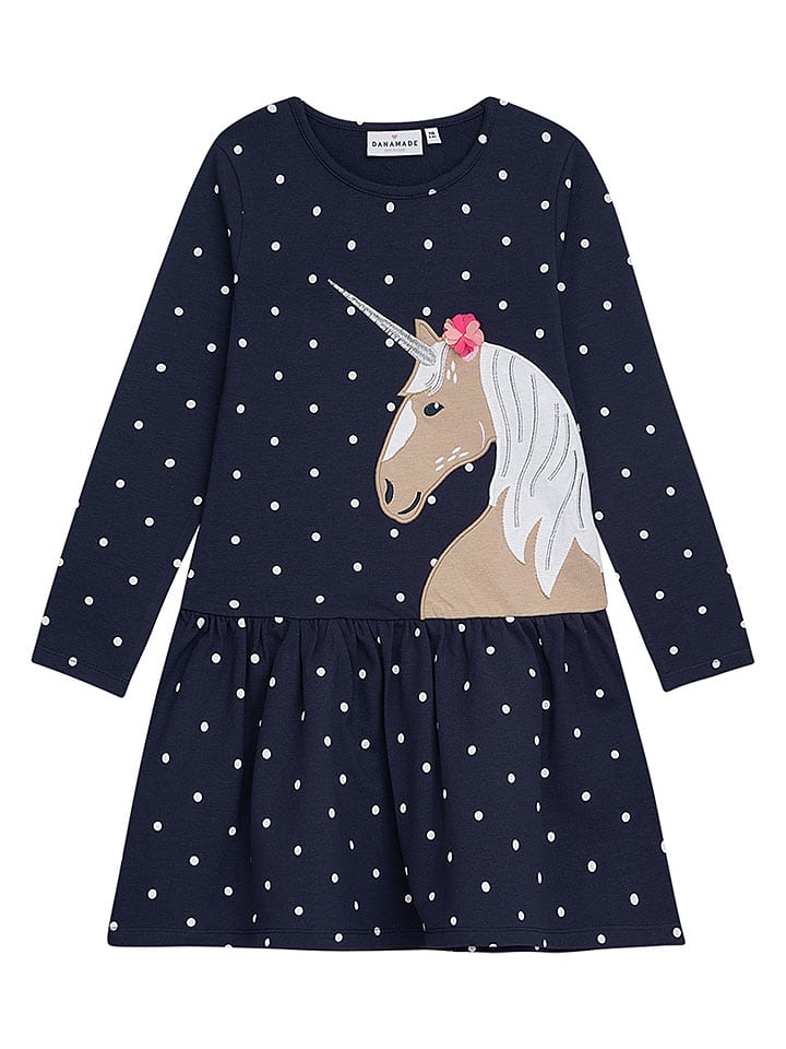 Danamade Sukienka "Feray" w kolorze granatowym rozmiar: 98