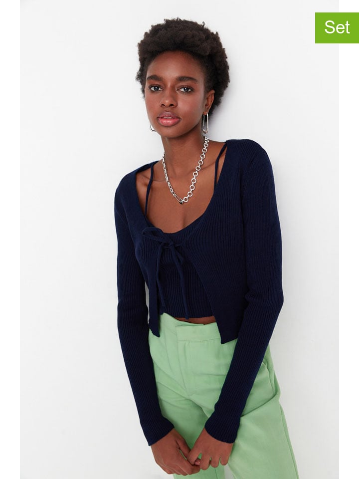 trendyol 2-częściowy zestaw w kolorze granatowym rozmiar: L