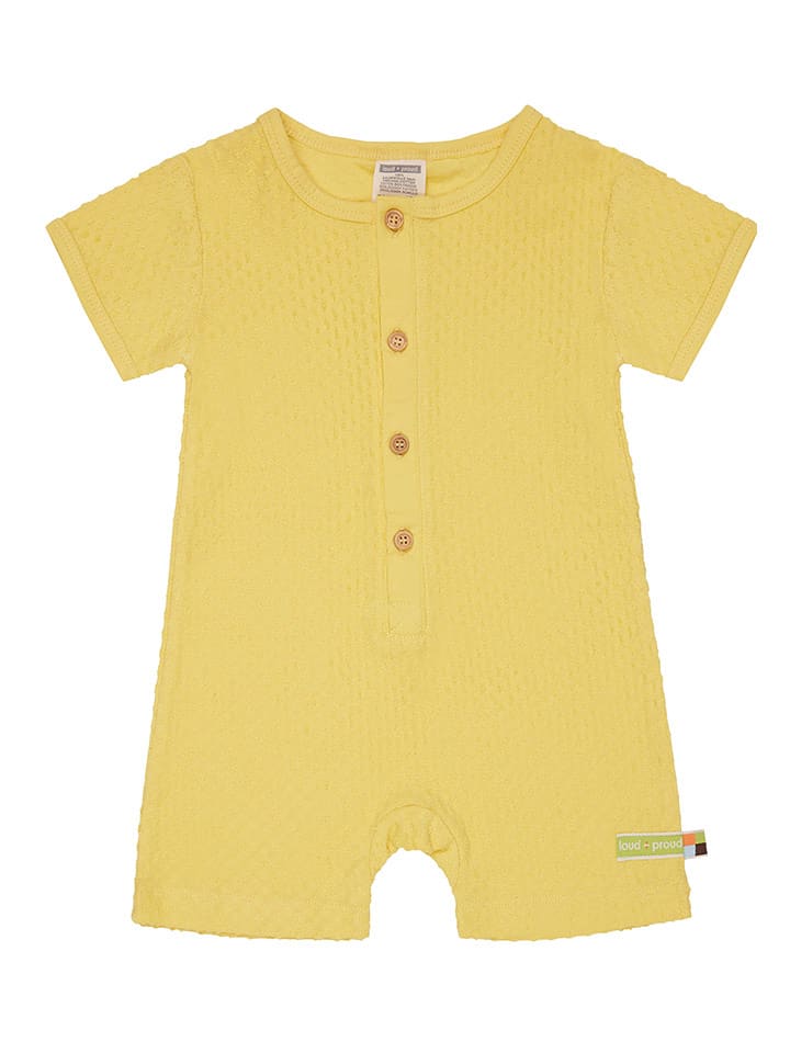 loud + proud Rampers w kolorze żółtym rozmiar: 74/80