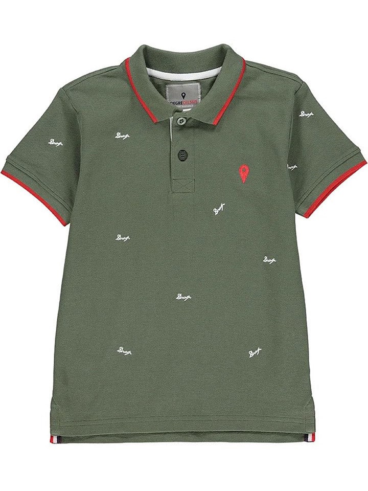 Peak Mountain Koszulka polo w kolorze khaki rozmiar: 140