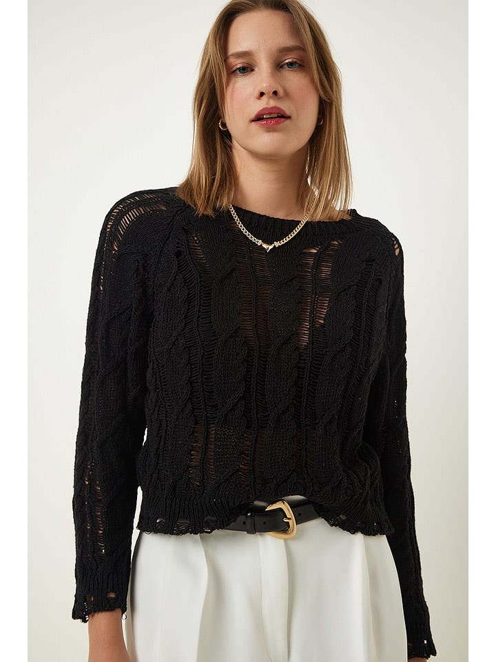 Happiness Istanbul Sweter w kolorze czarnym rozmiar: S/M