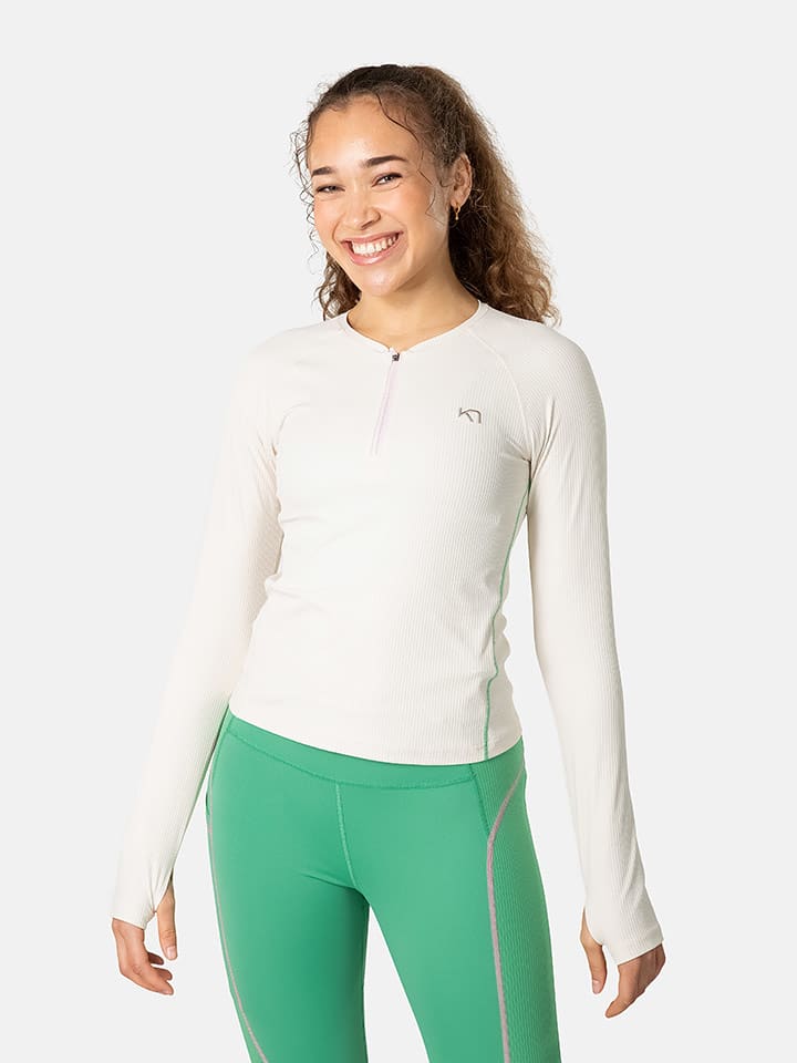 KARI TRAA Koszulka funkcyjna "Linnea" w kolorze kremowym rozmiar: M