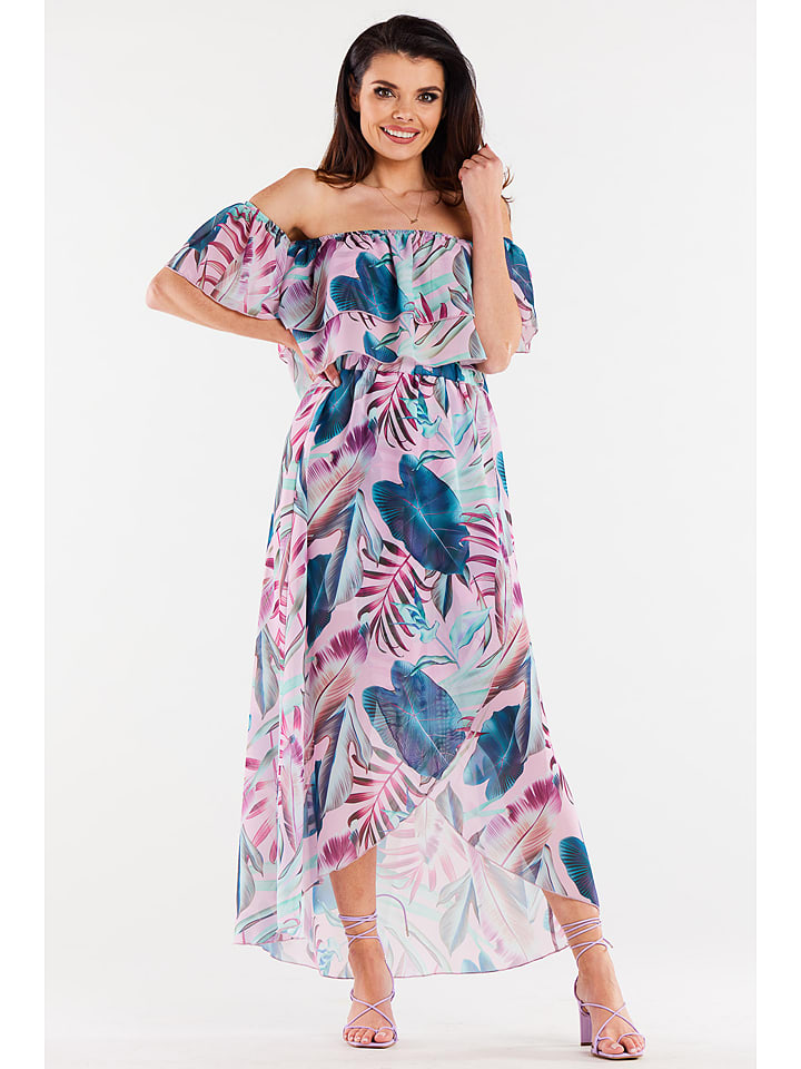 Awama Sukienka w kolorze niebiesko-jasnoróżowym rozmiar: L/XL