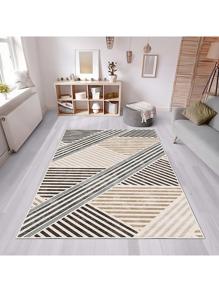 CARPET DIEM Dywan w kolorze beżowo-jasnobrązowo-szarym rozmiar: 80x150 cm