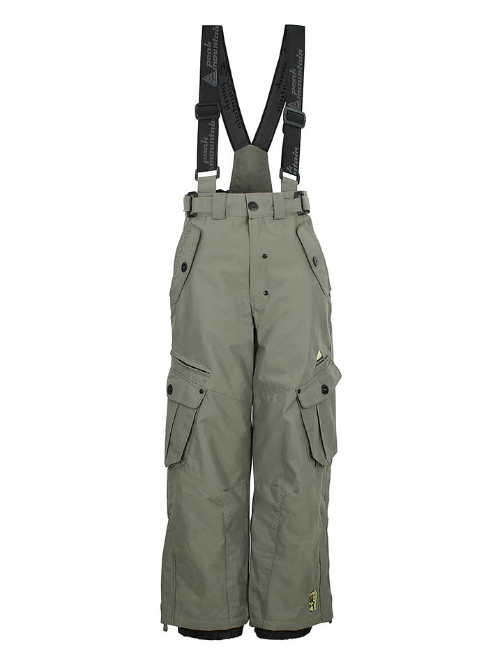 Peak Mountain Spodnie narciarskie "Ecelto" w kolorze khaki rozmiar: 152