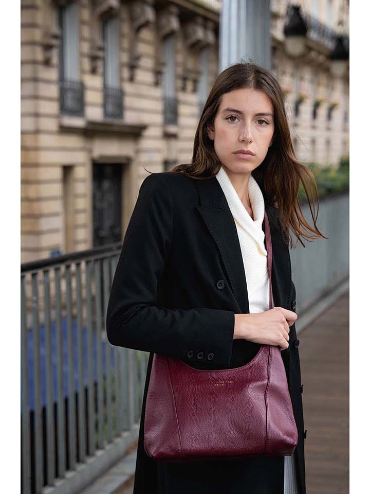 maison héritage PARIS Skórzana torebka "Ale" w kolorze bordowym - 29 x 31 x 9 cm rozmiar: onesize