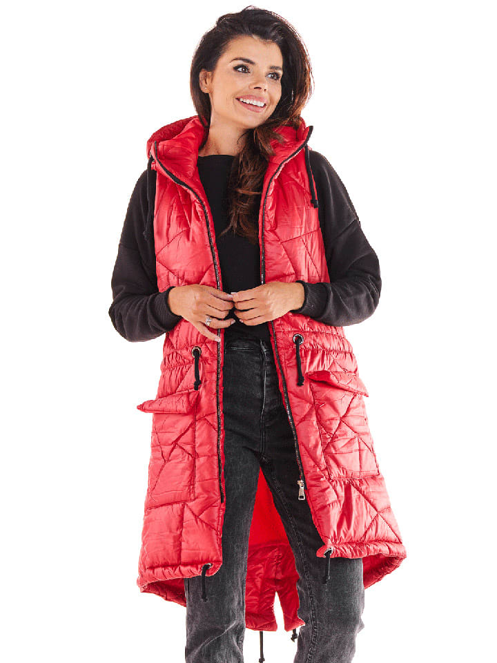 Awama Kamizelka w kolorze czerwonym rozmiar: S/M