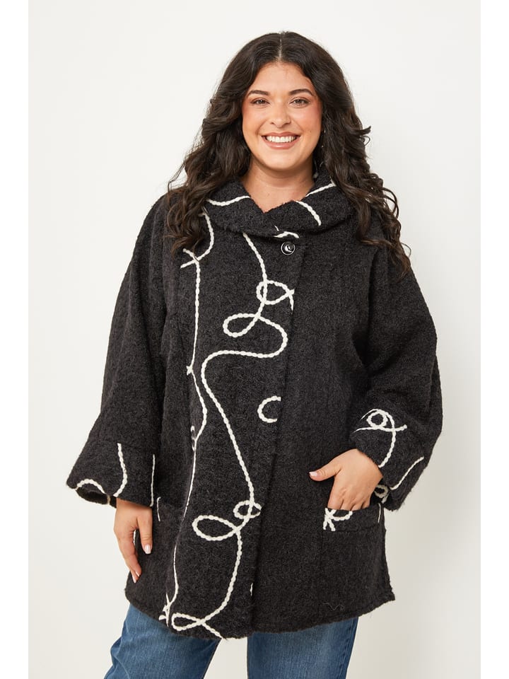 Curvy Lady Płaszcz przejściowy w kolorze czarnym rozmiar: 40/42