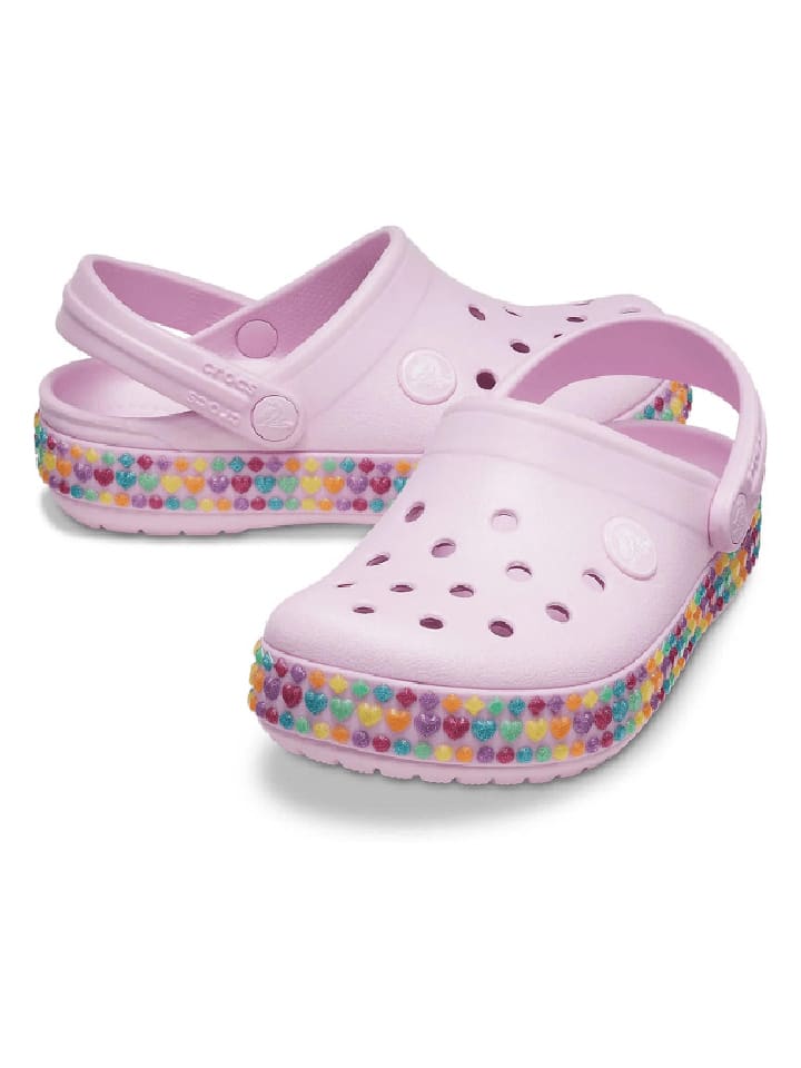 Crocs Chodaki "Crocband Gem Band" w kolorze jasnoróżowym rozmiar: 20/21