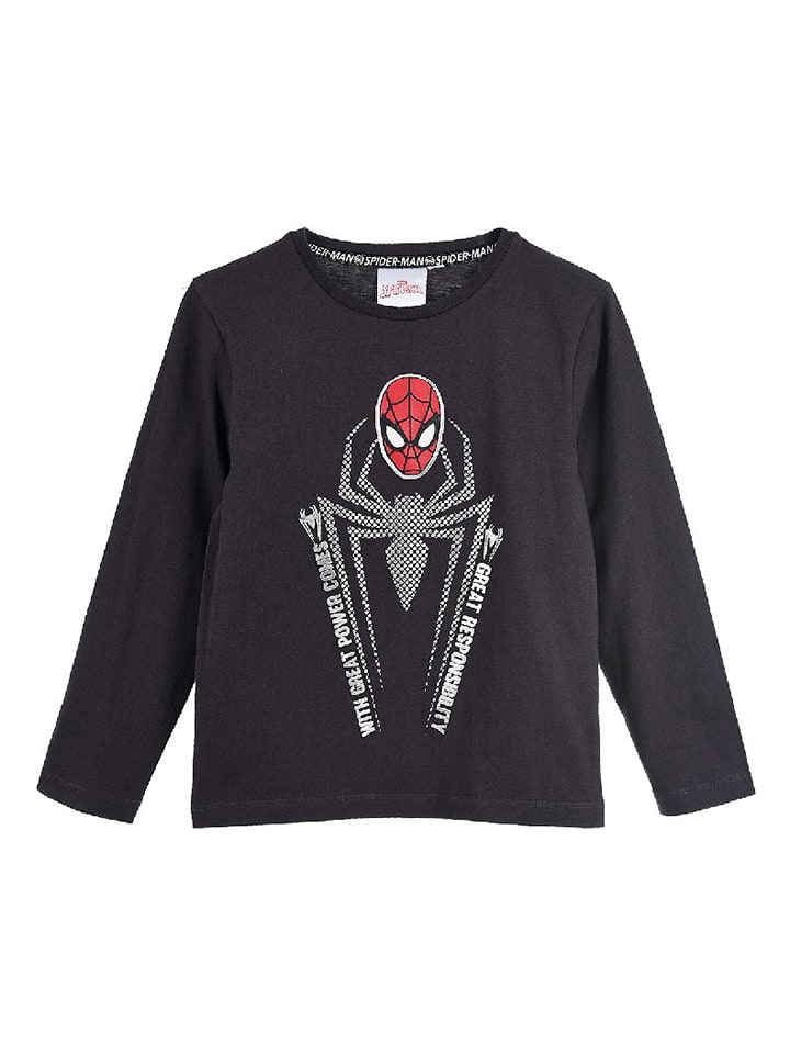 Spiderman Koszulka "Spider-Man" w kolorze antracytowym rozmiar: 98