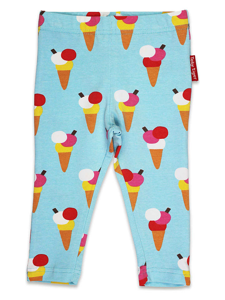 Toby Tiger Legginsy w kolorze błękitnym rozmiar: 98
