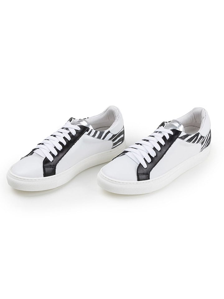 Anna Morellini Skórzane sneakersy "Gemmarina" w kolorze białym rozmiar: 39