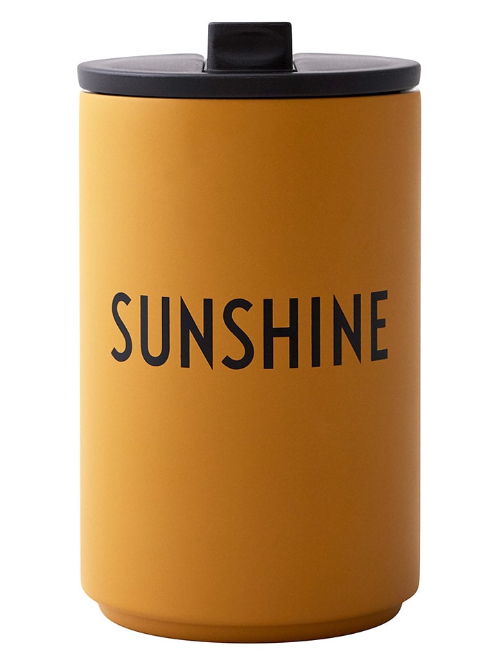 Design Letters Kubek termiczny "Sunshine" w kolorze pomarańczowym - 350 ml rozmiar: onesize
