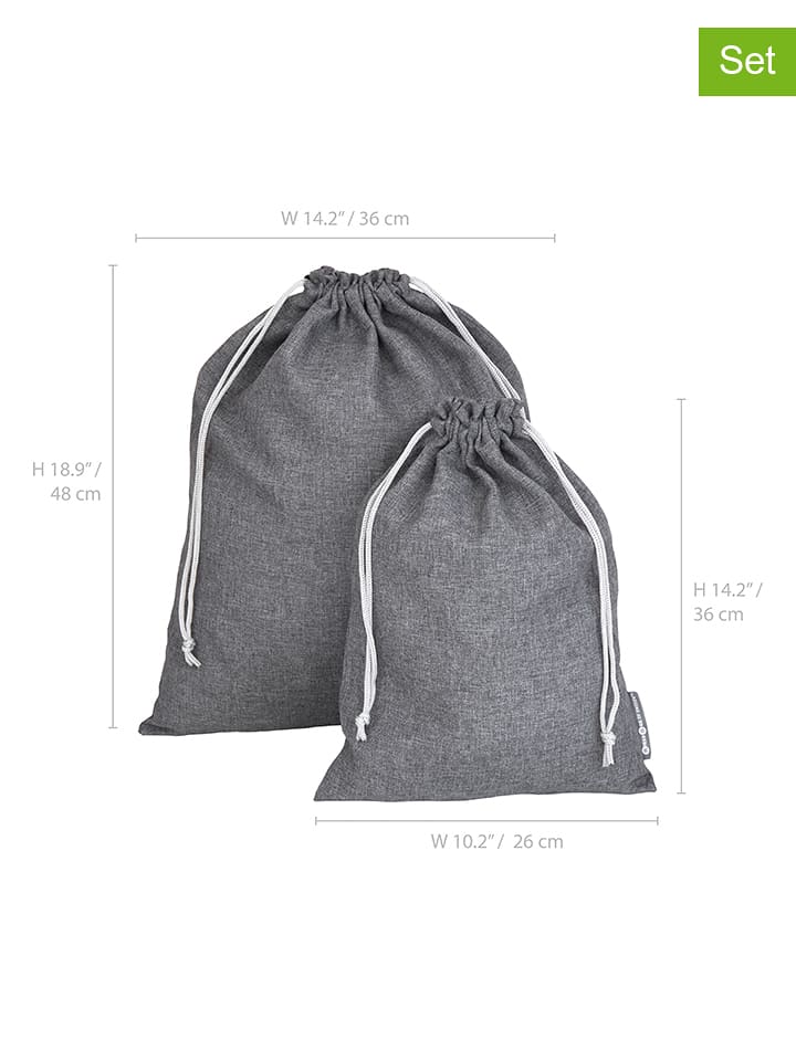 BigsoBox Worki (2 szt.) "Laundry" w kolorze szarym na pranie rozmiar: onesize