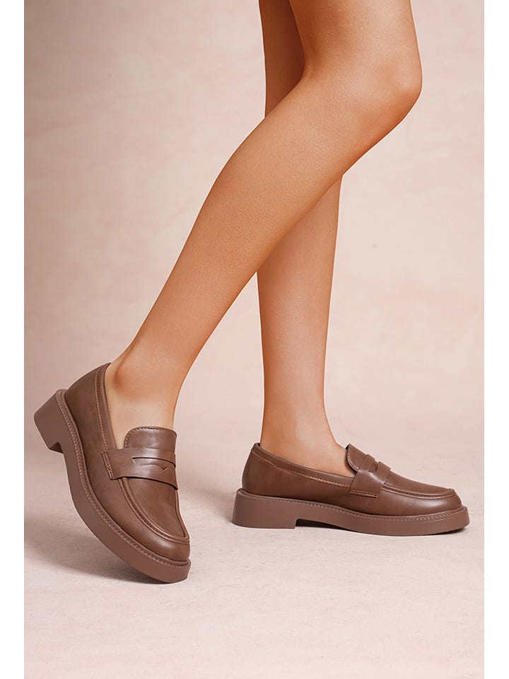 Foreverfolie Mokasyny w kolorze brązowym rozmiar: 40