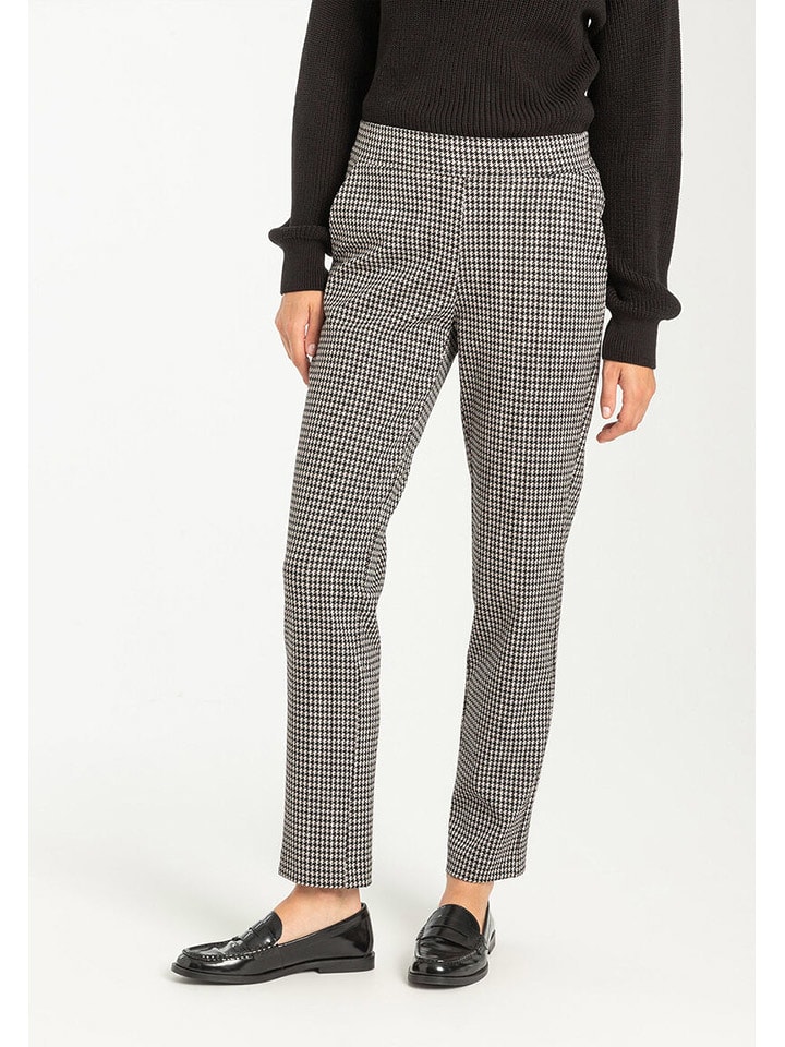 More & More Spodnie w kolorze czarno-białym rozmiar: 40