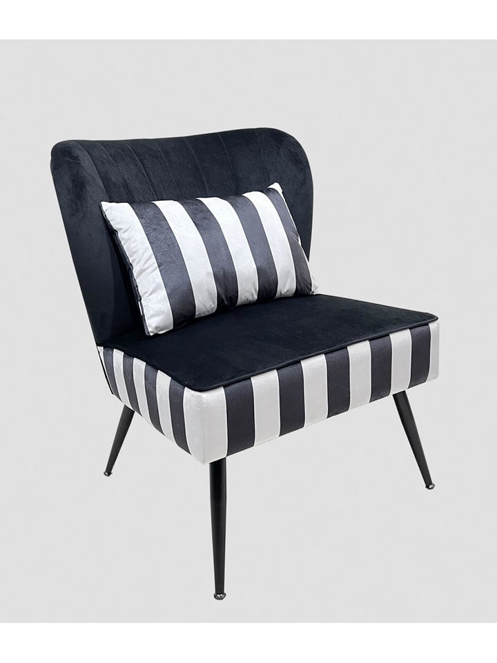 Homla Fotel "Cardnival" w kolorze czarno-białym - 71 x 86 x 75,5 cm rozmiar: onesize