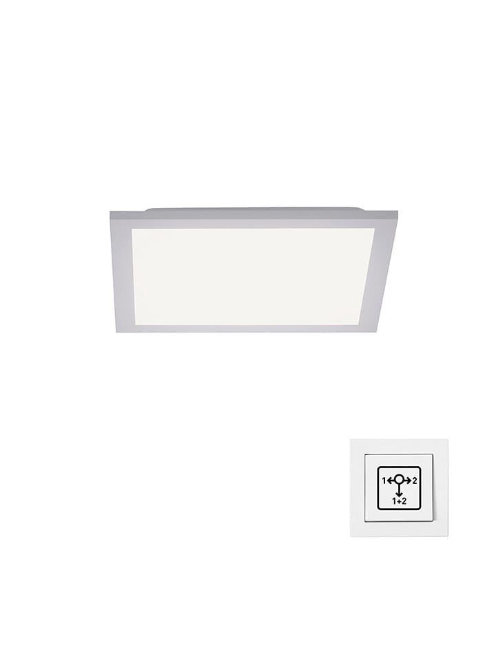 Just Light Lampa sufitowa LED w kolorze srebrno-białym - 29,5 x 29,5 cm rozmiar: onesize