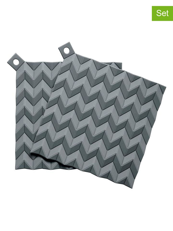 RIG-TIG Łapki kuchenne (2 szt.) "Hold-on" w kolorze szarym - 20,5 x 20,5 cm rozmiar: onesize