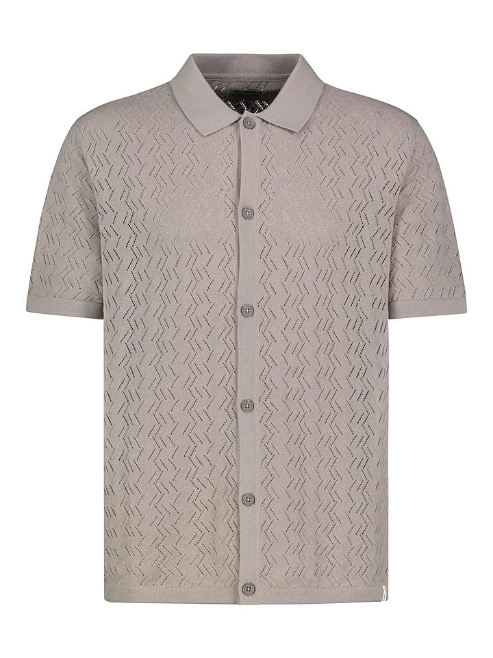 Authentic Style Koszula dzianinowa - Regular fit - w kolorze szarobrązowym rozmiar: S