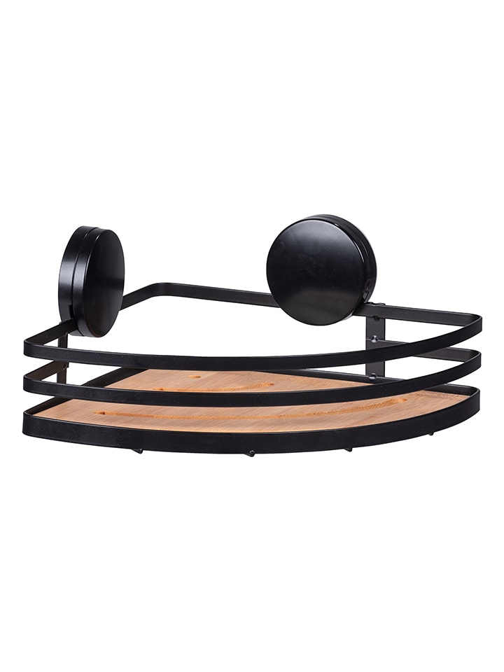 Wenko Półka prysznicowa "Alba" w kolorze czarno-jasnobrązowym - 27 x 11 x 21 cm rozmiar: onesize