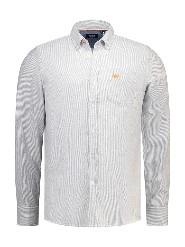 NEW ZEALAND AUCKLAND Koszula w kolorze biało-szarym rozmiar: L