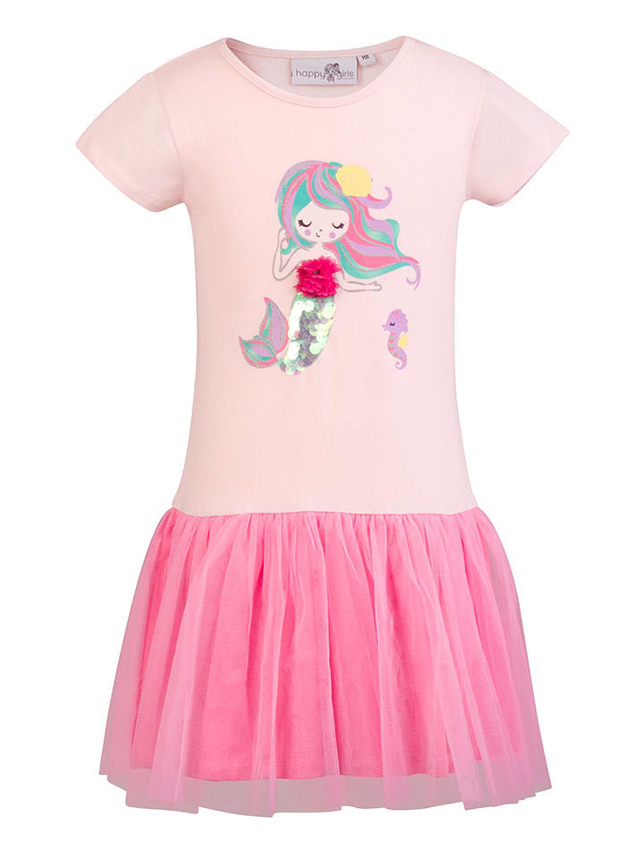 happy girls by Eisend Sukienka w kolorze różowo-jasnoróżowym rozmiar: 128