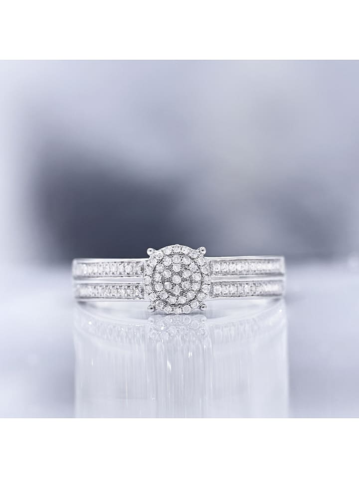 DIAMOND & CO Złoty pierścionek "Toi que j'aime" z diamentami rozmiar: 50