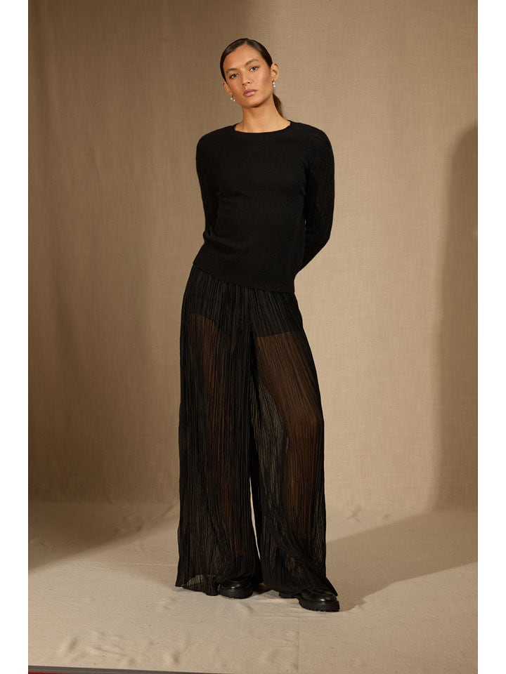 Perfect Cashmere Kaszmirowy sweter "Sorella" w kolorze czarnym rozmiar: L