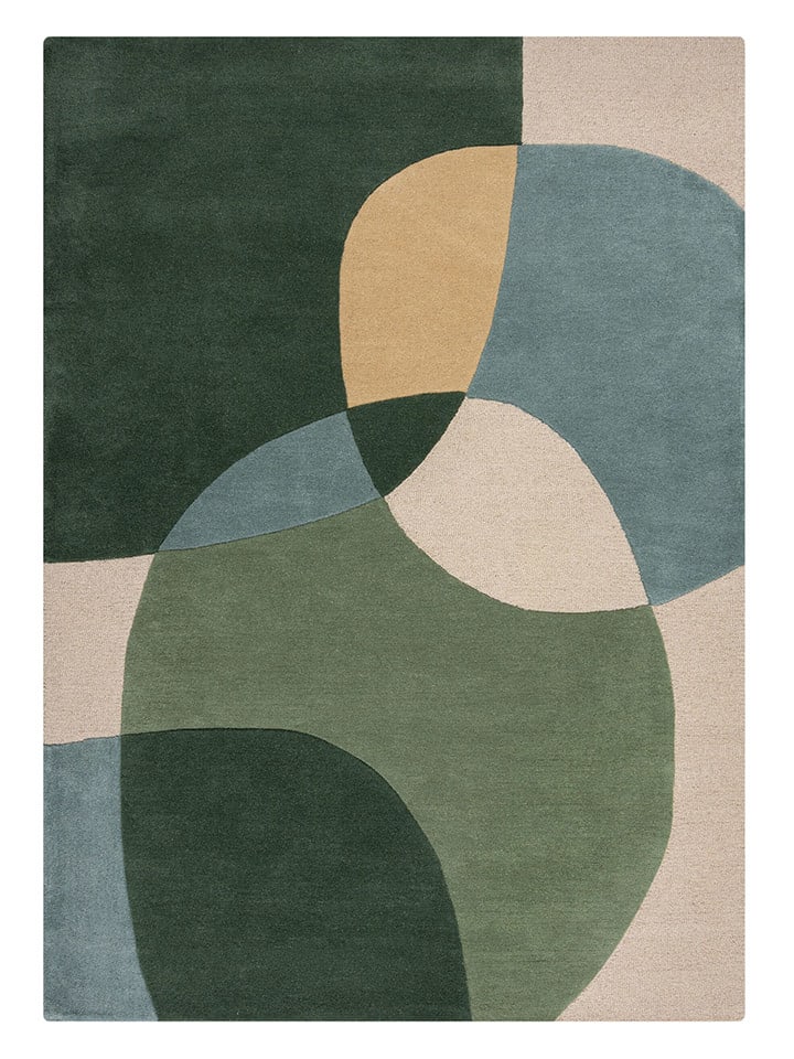 Flair Rugs Wełniany dywan "Glow" w kolorze niebiesko-zielonym rozmiar: 120x170 cm