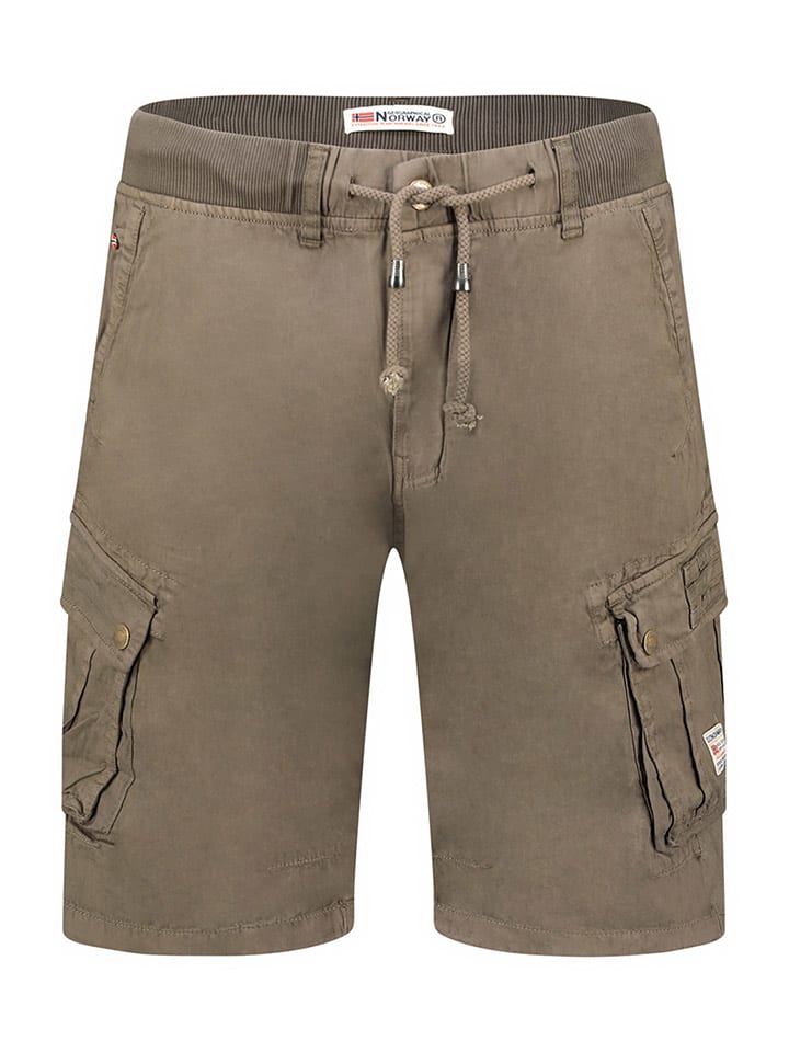 Geographical Norway Bermudy "Pakito" w kolorze szarobrązowym rozmiar: 3XL