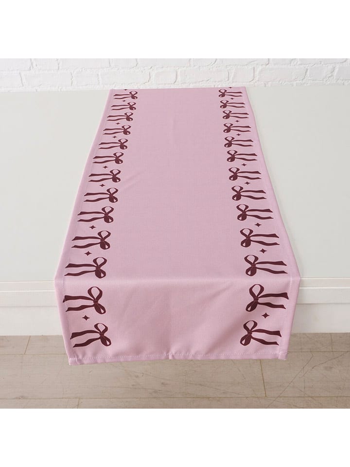 Boltze Bieżnik "Boucle" w kolorze jasnoróżowym - 140 x 40 cm rozmiar: onesize