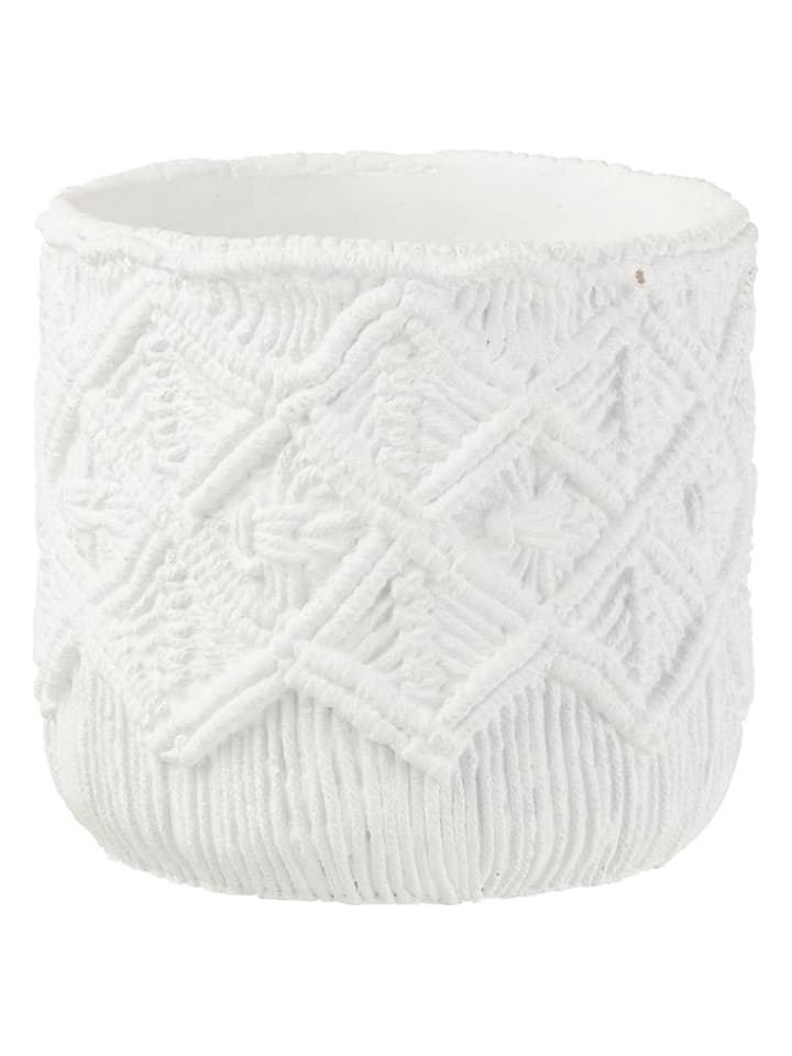 J Line Osłonka w kolorze białym na doniczkę - wys. 18 x Ø 20 cm rozmiar: onesize