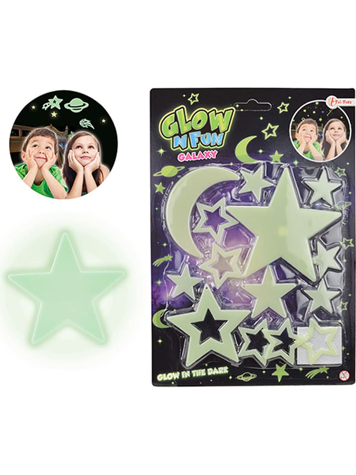 Toi-Toys Świecące naklejki "Stars" w kolorze żółtym - 3+ rozmiar: onesize
