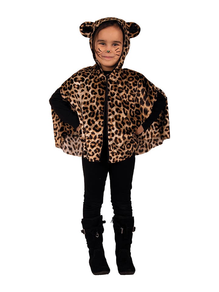 Party x People Peleryna kostiumowa "Leopard" w kolorze brązowym rozmiar: 116/128