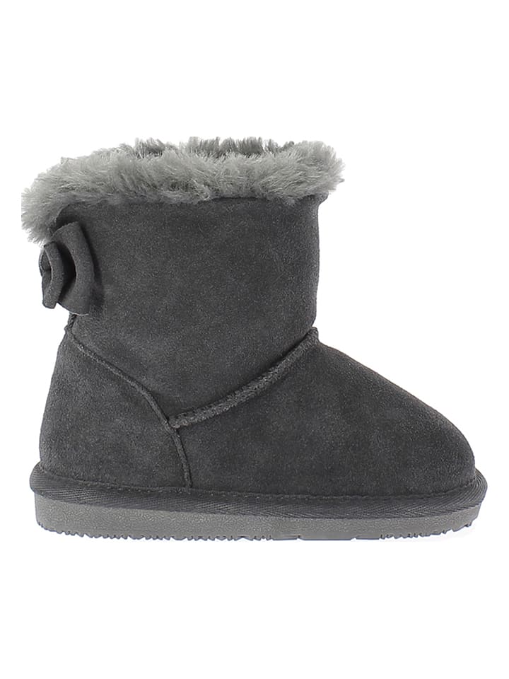 NICEBAY Skórzane botki zimowe "Elwha" w kolorze szarym rozmiar: 23