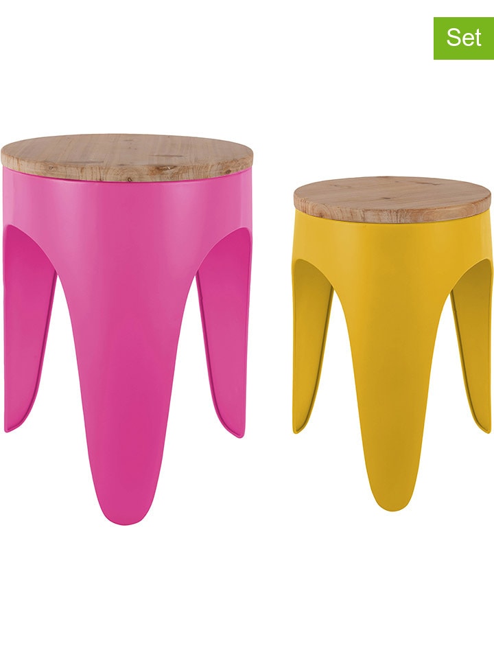 Leitmotiv Hockery (2 szt.) "Funky" w kolorze różowo-żółtym rozmiar: onesize