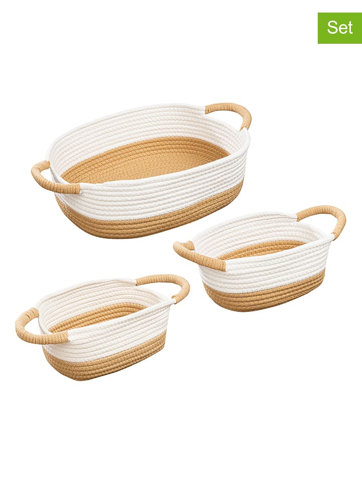 Nordheim Kosze (2 szt.) w kolorze jasnobrązowo-białym rozmiar: onesize