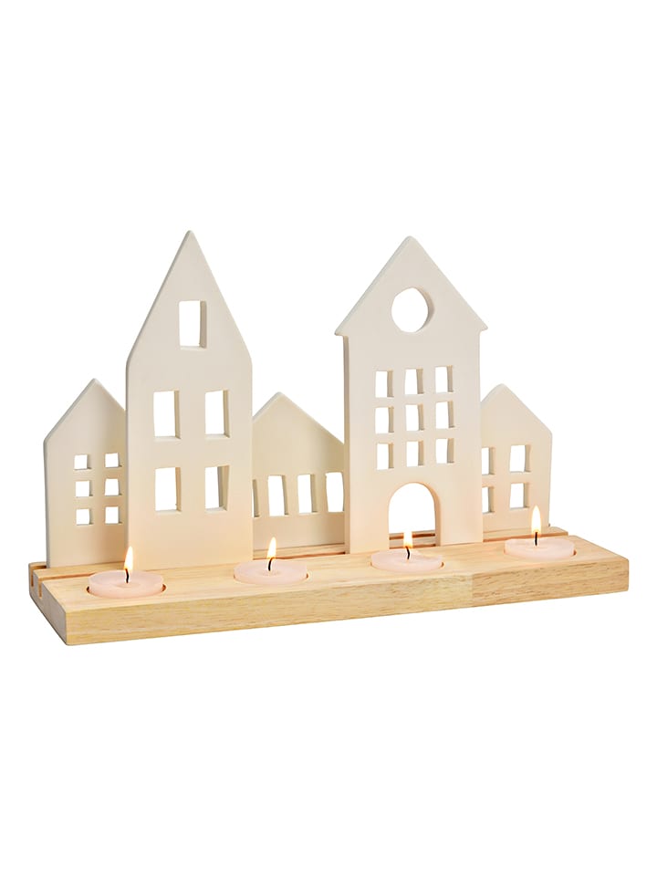 G. Wurm Kompozycja adwentowa "Home" w kolorze beżowo-białym - 30 x 18 x 10 cm rozmiar: onesize