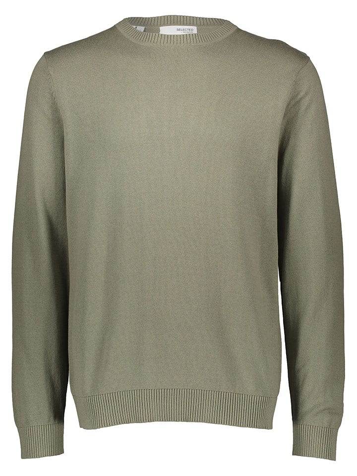 SELECTED HOMME Sweter w kolorze khaki rozmiar: L