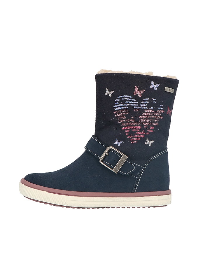 Lurchi Skórzane botki "Savia" w kolorze granatowym rozmiar: 34