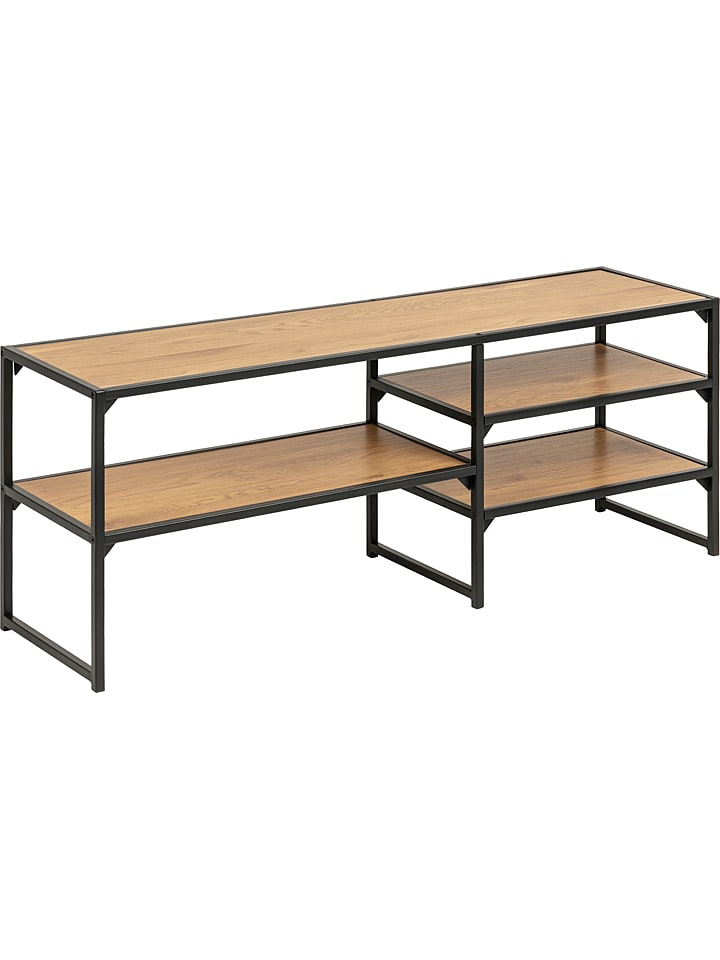 Actona Regał RTV "Seaford" w kolorze jasnobrązowo-czarnym - 120 x 46 x 33 cm rozmiar: onesize