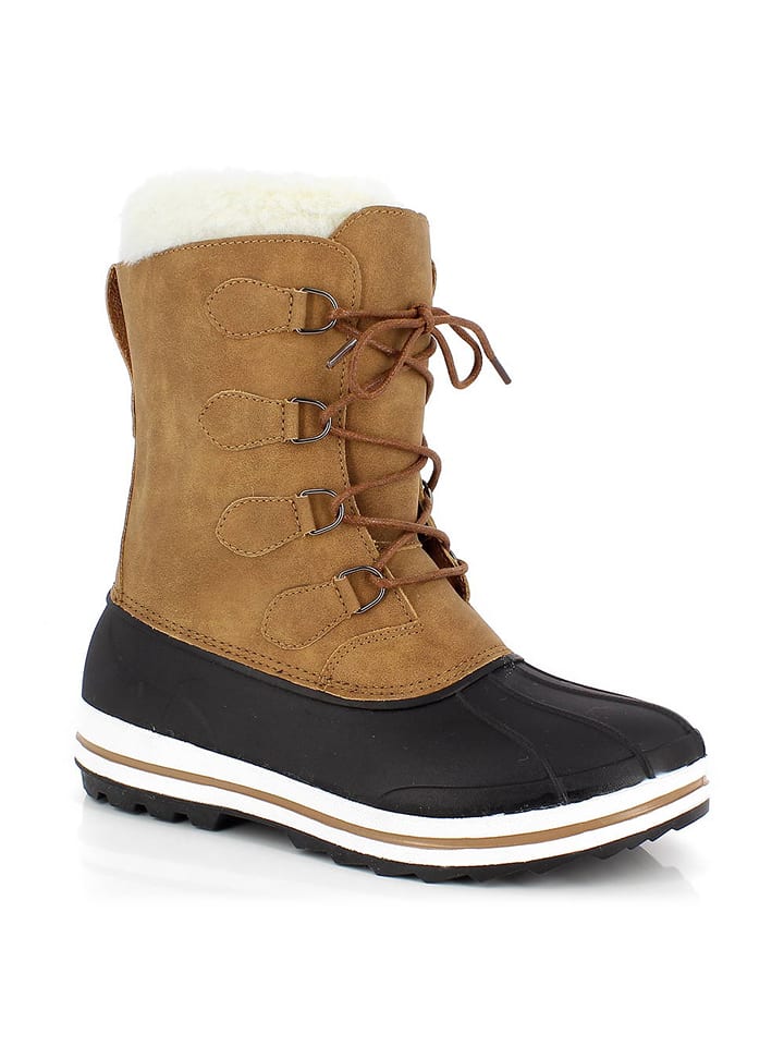 Kimberfeel Kozaki zimowe "Tiago" w kolorze jasnobrązowo-czarnym rozmiar: 39