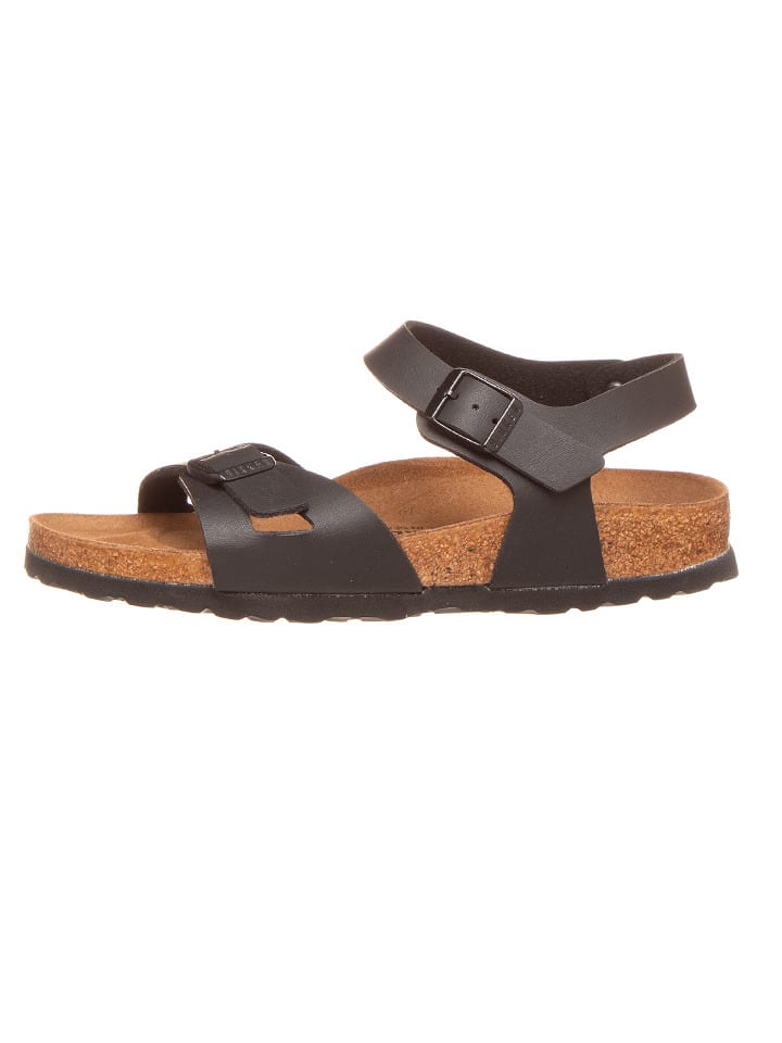 Birkenstock Skórzane sandały "Rio" w kolorze czarnym rozmiar: 36