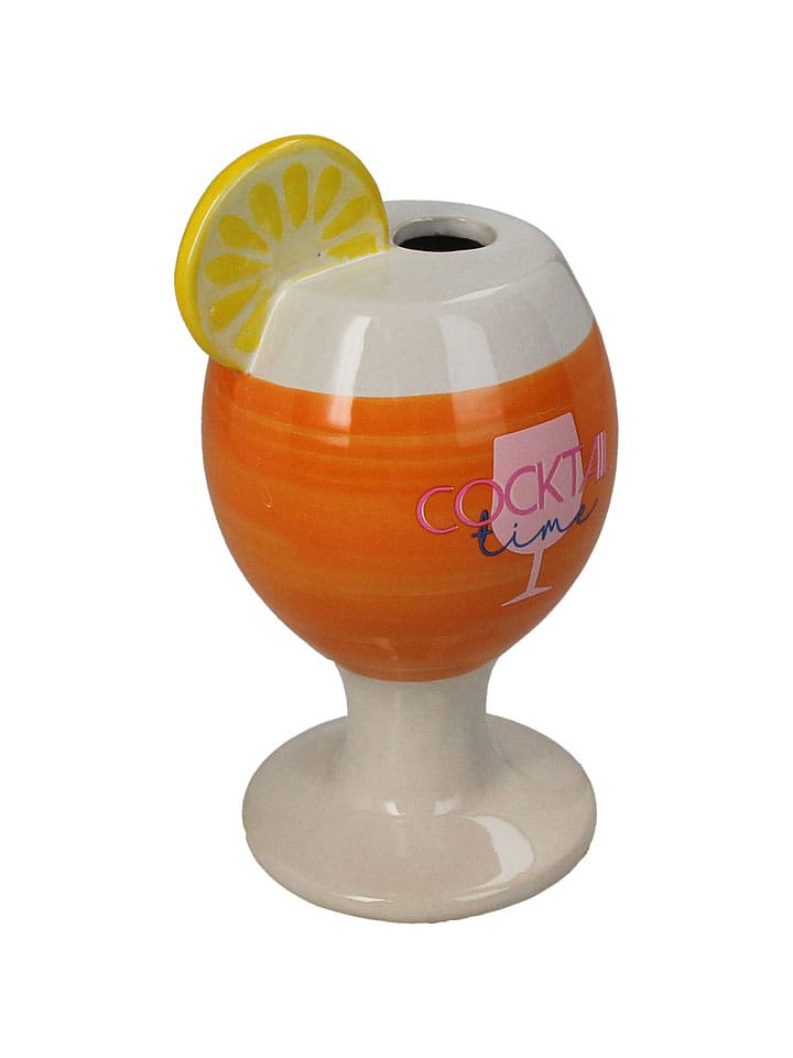 Kersten Wazon "Cocktail" w kolorze biało-pomarańczowym - 9,5 x 17,3 x 9 cm rozmiar: onesize