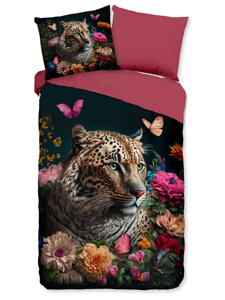 Pure Komplet pościeli w kolorze czarno-różowym z mikrofibry rozmiar: 240x220 cm